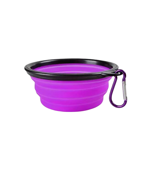 Collapsible Pet Bowl – Purple (350ml)