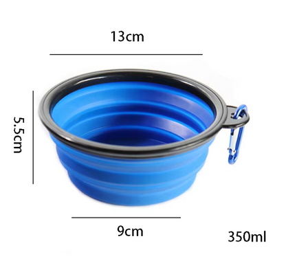 Collapsible Pet Bowl - Blue (350ml)